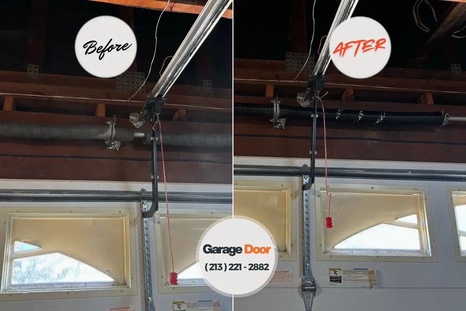 Before and after: garage door repair Millington, MI